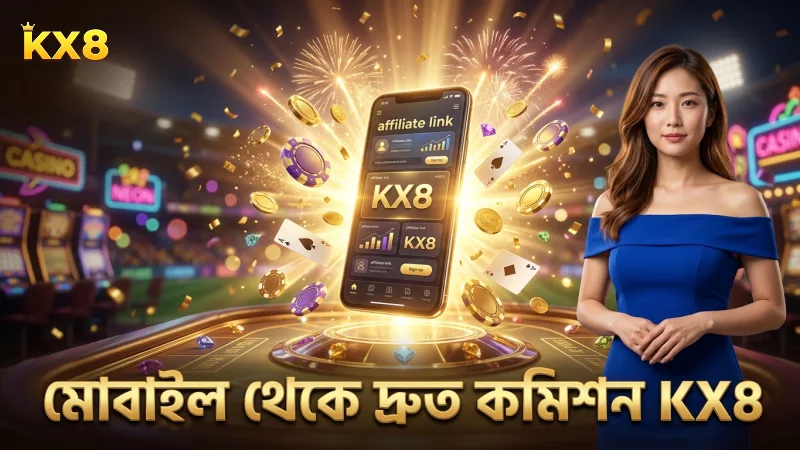 মোবাইল থেকে KX8 অ্যাফিলিয়েট লিঙ্ক শেয়ার করে দ্রুত কমিশন পান