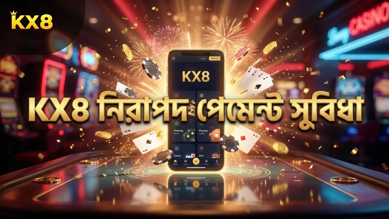 KX8 প্ল্যাটফর্মে নিরাপদ এবং দ্রুত পেমেন্ট সুবিধা।