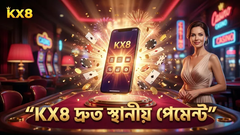 KX8-এ স্থানীয় পেমেন্ট পদ্ধতির মাধ্যমে দ্রুত লেনদেন সম্ভব।