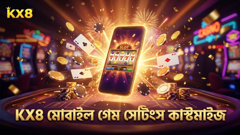 মোবাইল অ্যাপে KX8 থেকে গেম সেটিংস কাস্টমাইজেশন প্রক্রিয়া।