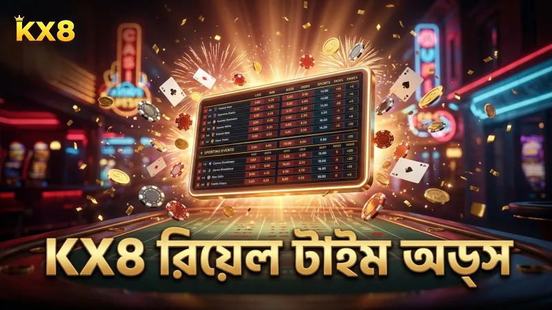 লাইভ অডস পর্যবেক্ষণে KX8 রিয়েল-টাইম ডাটা বিশেষ ভূমিকা রাখে